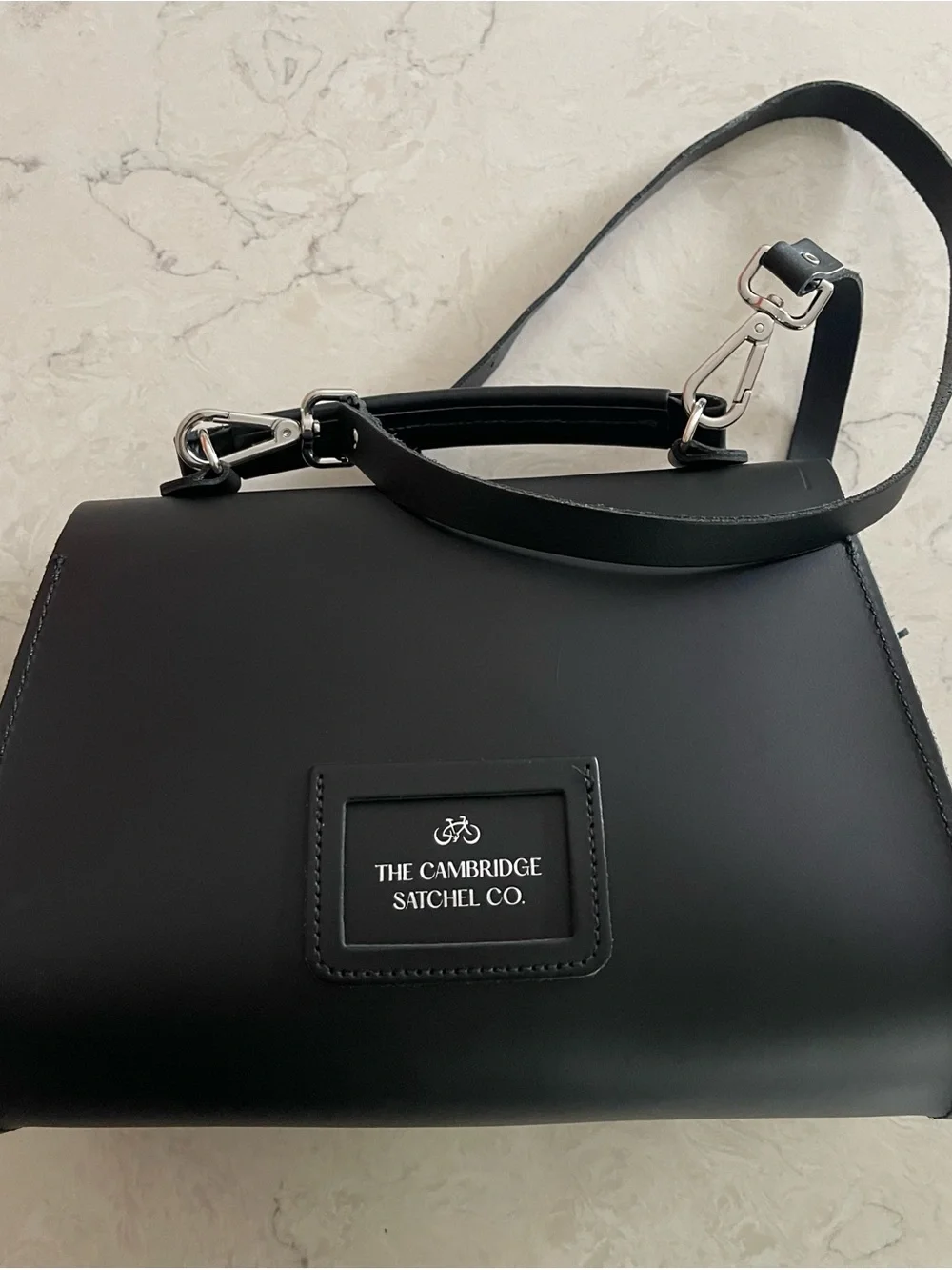 Cambridge Satchel Company Black Leather Poppy Crossbody Shoulder Bag - like new! - Picture 2 of 6